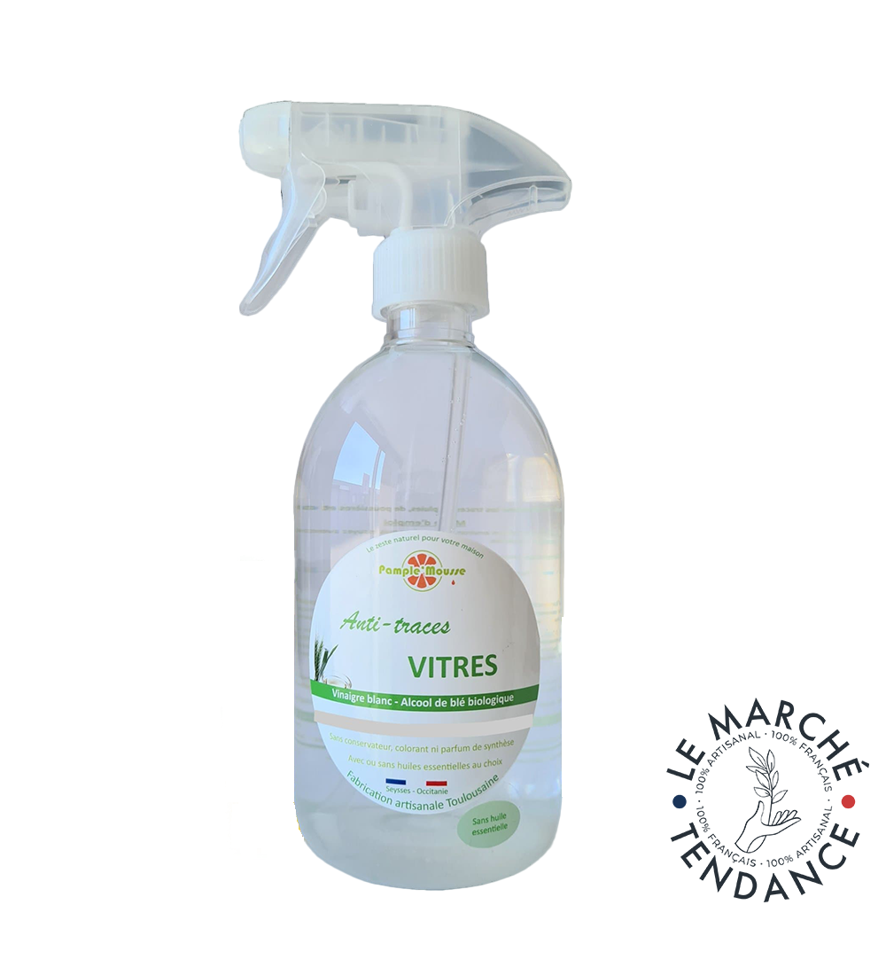 ANTI TRACES VITRES SPRAY AGRUMES 500ML - Pample'Mousse