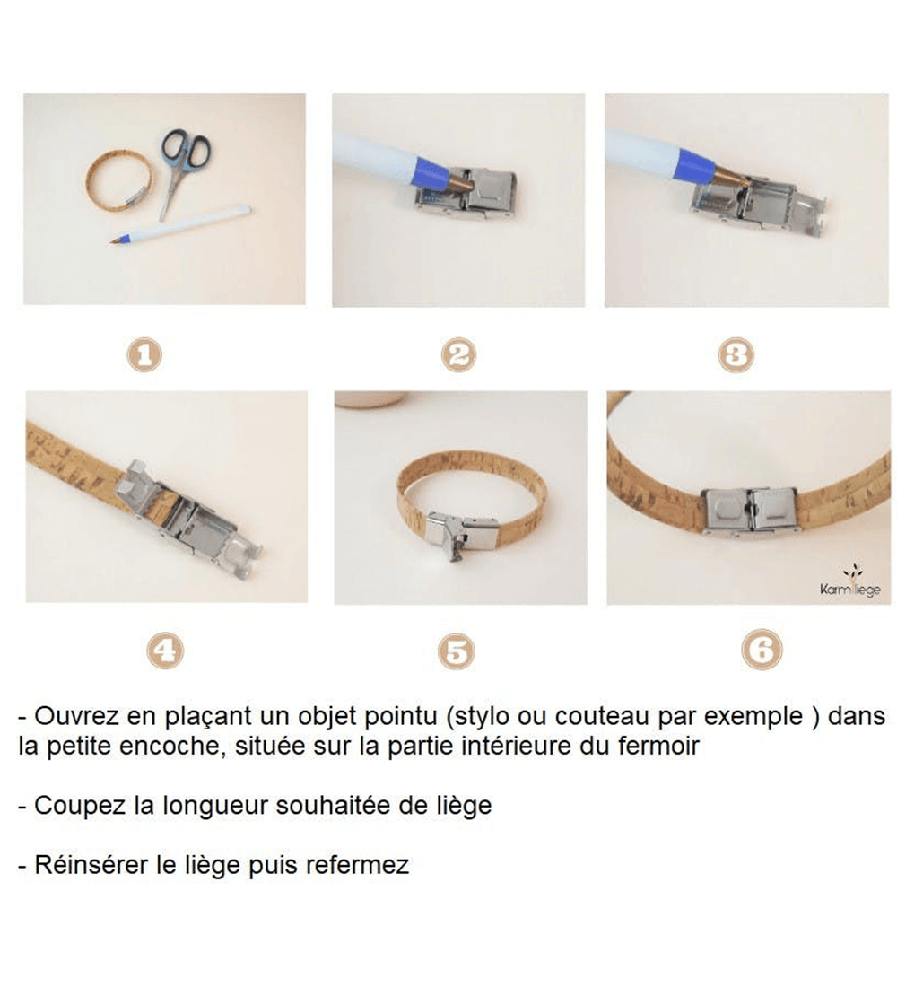 BRACELET EN LIEGE MARRON Maël - Karmyliège
