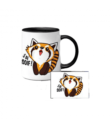 MUG BLANC ET NOIR ""PANDA...