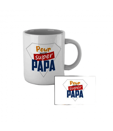 MUG BLANC ""POUR MON SUPER...