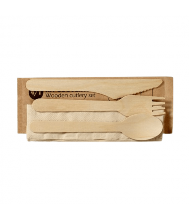 KIT COUVERT EN BOIS JETABLE