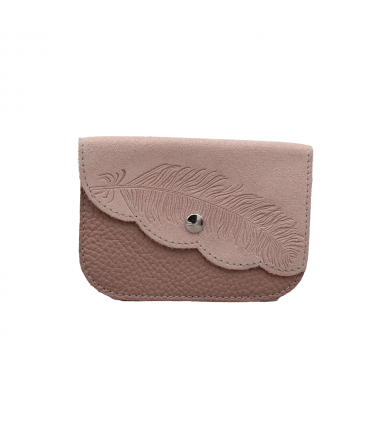 PORTE MONNAIE PLUME EN CUIR...