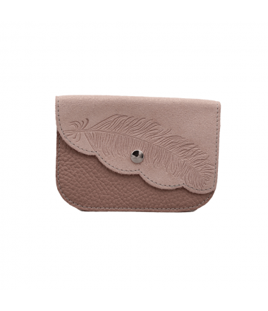 PORTE MONNAIE PLUME EN CUIR...