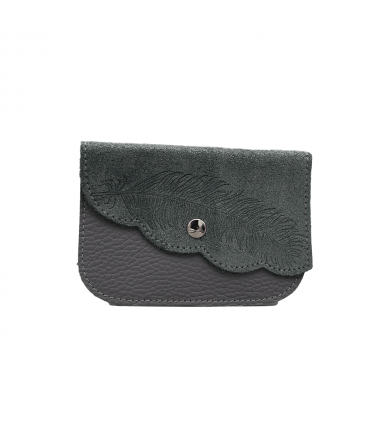 PORTE MONNAIE PLUME EN CUIR...