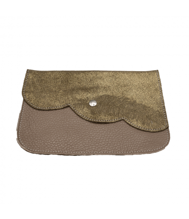 POCHETTE PLUME EN CUIR...