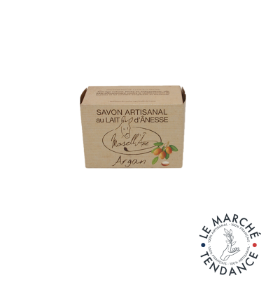 savon artisanal 140g au lait d'ânesse à l'argan Mosell'Âne