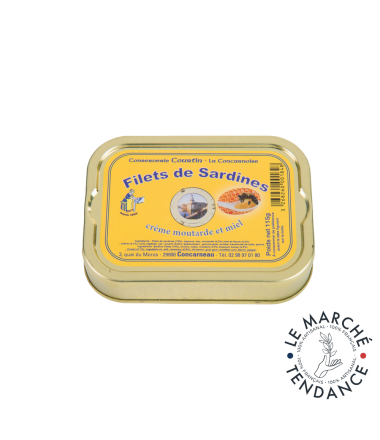 les filets de sardines crème, moutarde et miel 115gr Conserverie Courtin